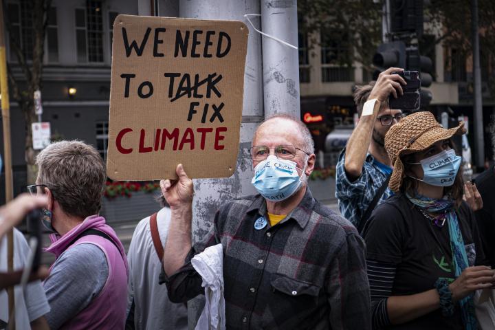 A protest to raise awareness about climate change.