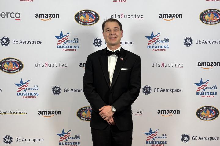 Kevin Bassney '13 at the U.S. Forces in Business Awards