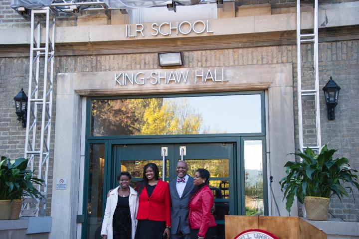 King-Shaw family at the dedication of King-Shaw Hall