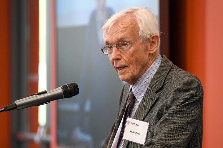 Bob McKersie speaking at David Lipsky's celebration of live in 2023