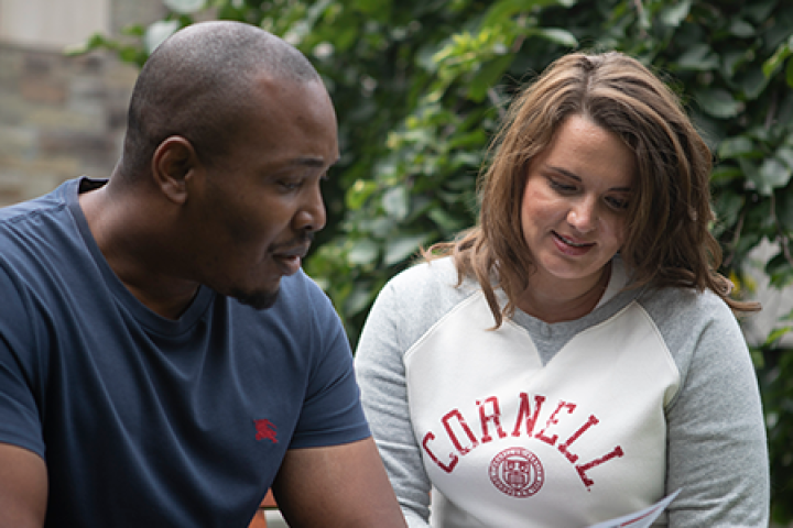 EMHRM students on campus in Ithaca