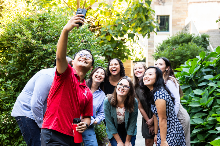 MILR students posing for a photo on campus