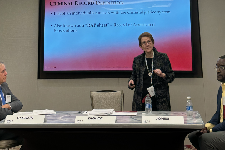 Esta Bigler and Thomas Jones presenting on the topic of fair chance hiring at the New York State Bar Association’s Labor and Employment Law Section fall meeting in October 2026.