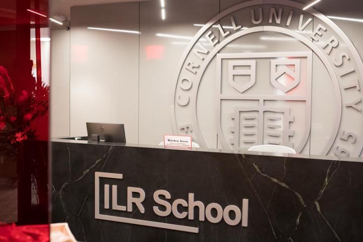 The front desk of the ILR School's NYC offices