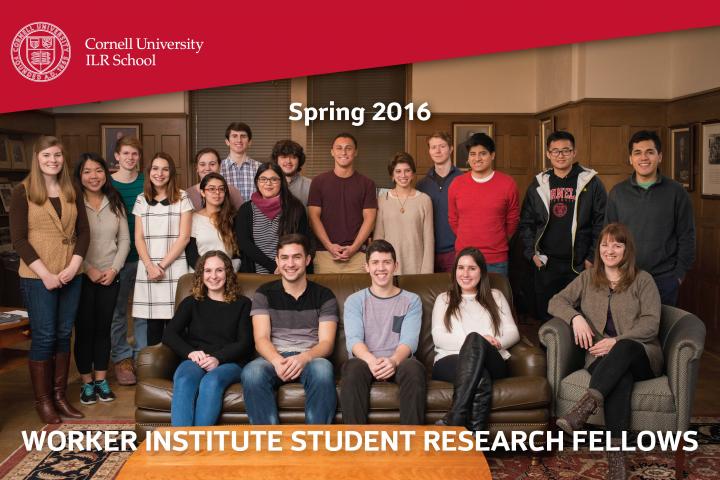 Worker Institute student research fellows, spring 2016