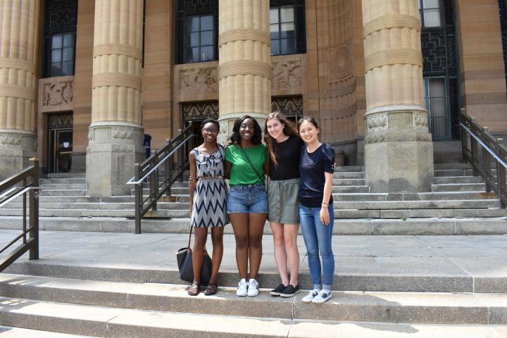 2017 High Roader Hannah Sosenko and Fellows on the steps of City Hall