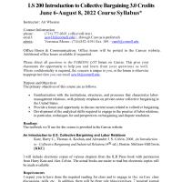 Collective Bargaining LS200 Online 2022 revised syllabus