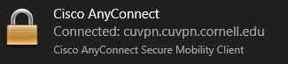 Windows Cisco AnyConnect status message in the system try