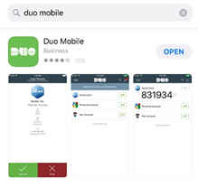 Duo Mobile app pictured in the Apple App store