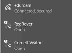 Windows network connection status indicators