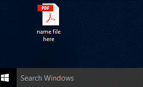 icon of converted file on desktop
